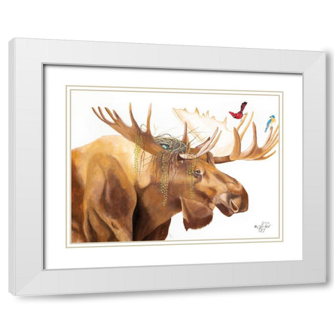 Freeloaders White Modern Wood Framed Art Print with Double Matting by Fifer, Diane