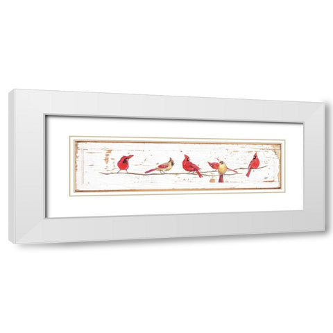 Lets Tweet White Modern Wood Framed Art Print with Double Matting by Fifer, Diane