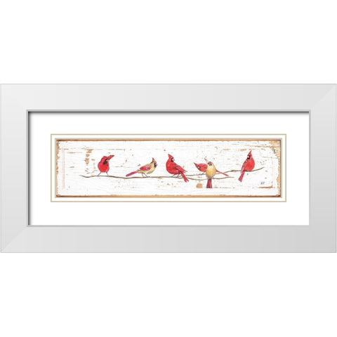 Lets Tweet White Modern Wood Framed Art Print with Double Matting by Fifer, Diane