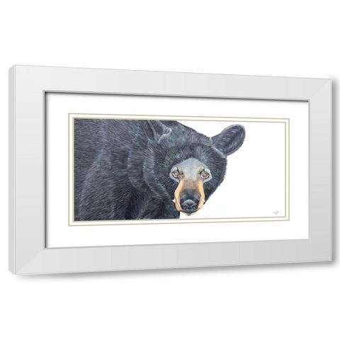 Black Bear White Modern Wood Framed Art Print with Double Matting by Fifer, Diane