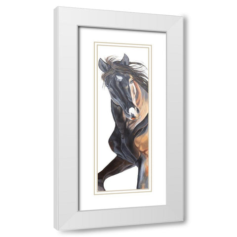 Fancy Girl White Modern Wood Framed Art Print with Double Matting by Fifer, Diane