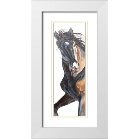 Fancy Girl White Modern Wood Framed Art Print with Double Matting by Fifer, Diane