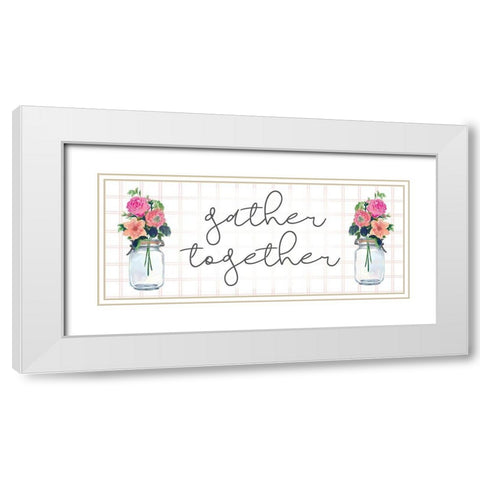 Gather Together White Modern Wood Framed Art Print with Double Matting by Dogwood Portfolio