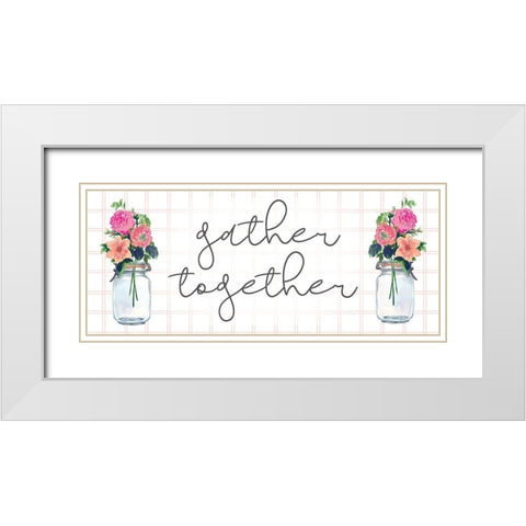 Gather Together White Modern Wood Framed Art Print with Double Matting by Dogwood Portfolio