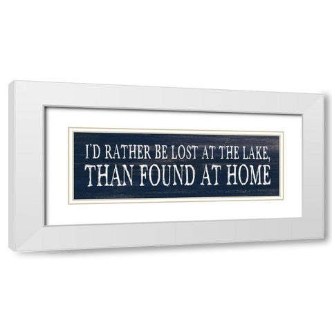 Lost at the Lake White Modern Wood Framed Art Print with Double Matting by Dogwood Portfolio