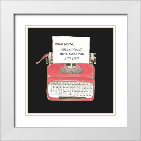 Dear Santa White Modern Wood Framed Art Print with Double Matting by Dogwood Portfolio