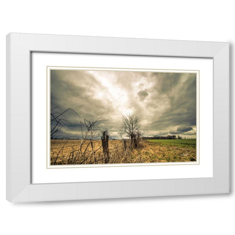 Storm Season II White Modern Wood Framed Art Print with Double Matting by Quillen, Donnie