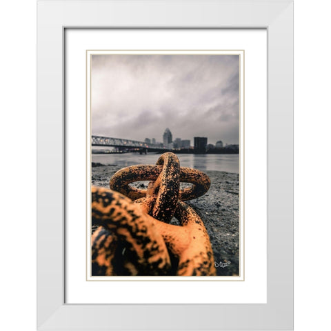 Dont Break White Modern Wood Framed Art Print with Double Matting by Quillen, Donnie