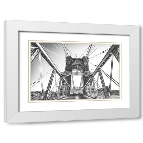 Gray Matter White Modern Wood Framed Art Print with Double Matting by Quillen, Donnie