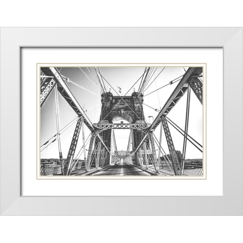 Gray Matter White Modern Wood Framed Art Print with Double Matting by Quillen, Donnie