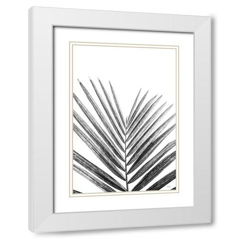 Leaf Study V White Modern Wood Framed Art Print with Double Matting by Quillen, Donnie