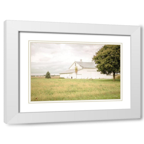 Barn in the Country I White Modern Wood Framed Art Print with Double Matting by Quillen, Donnie