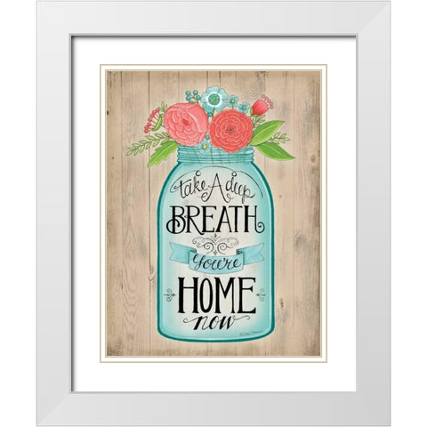 Youre Home Now White Modern Wood Framed Art Print with Double Matting by Strain, Deb