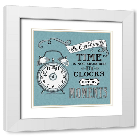 In Our Family White Modern Wood Framed Art Print with Double Matting by Strain, Deb