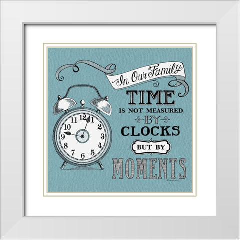 In Our Family White Modern Wood Framed Art Print with Double Matting by Strain, Deb