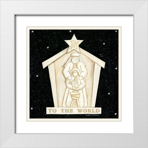 Joy Manger White Modern Wood Framed Art Print with Double Matting by Strain, Deb