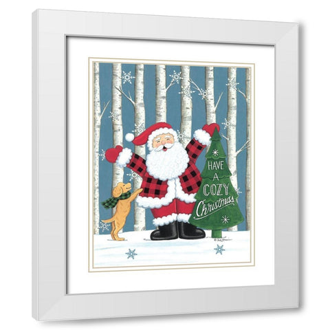 Have a Cozy Christmas White Modern Wood Framed Art Print with Double Matting by Deb Strain