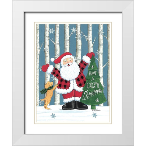 Have a Cozy Christmas White Modern Wood Framed Art Print with Double Matting by Deb Strain