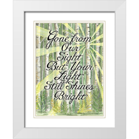 Gone From Our Sight White Modern Wood Framed Art Print with Double Matting by Strain, Deb