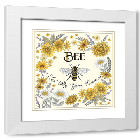 Led By Your Dreams White Modern Wood Framed Art Print with Double Matting by Strain, Deb