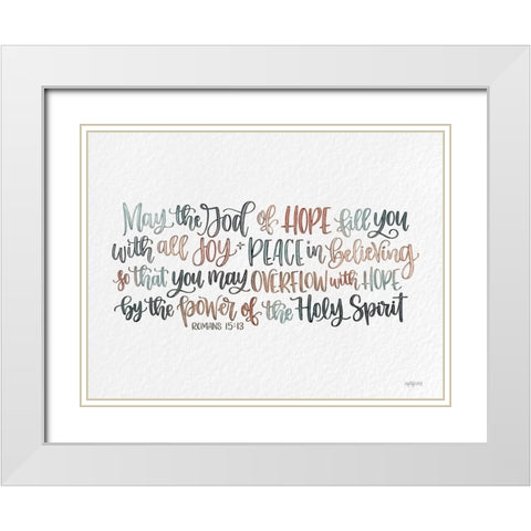 God of Hope White Modern Wood Framed Art Print with Double Matting by Imperfect Dust