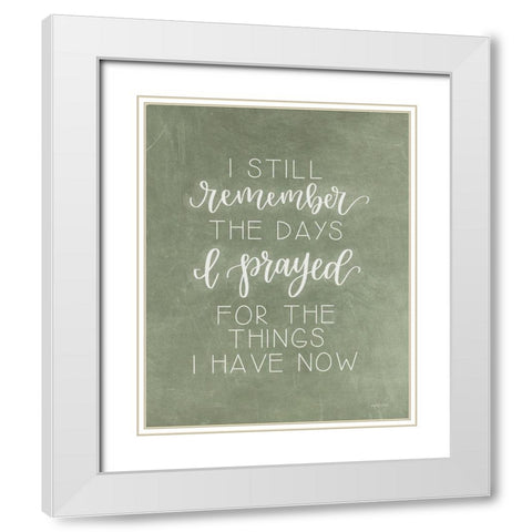 I Still Remember White Modern Wood Framed Art Print with Double Matting by Imperfect Dust