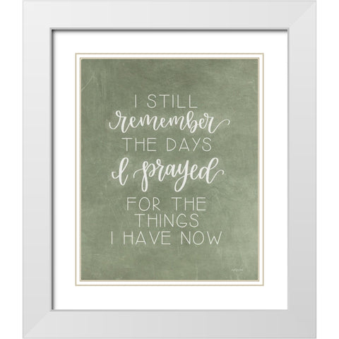 I Still Remember White Modern Wood Framed Art Print with Double Matting by Imperfect Dust