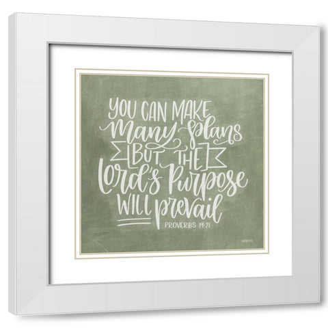 The Lords Purpose White Modern Wood Framed Art Print with Double Matting by Imperfect Dust