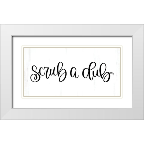 Scrub a Dub White Modern Wood Framed Art Print with Double Matting by Imperfect Dust