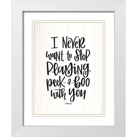 Peek-A-Boo White Modern Wood Framed Art Print with Double Matting by Imperfect Dust