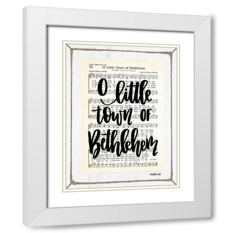 Bethlehem White Modern Wood Framed Art Print with Double Matting by Imperfect Dust