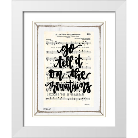 Go Tell It White Modern Wood Framed Art Print with Double Matting by Imperfect Dust