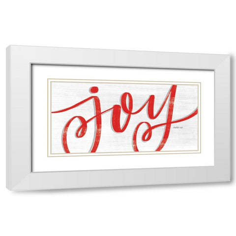 Joy White Modern Wood Framed Art Print with Double Matting by Imperfect Dust