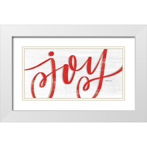 Joy White Modern Wood Framed Art Print with Double Matting by Imperfect Dust