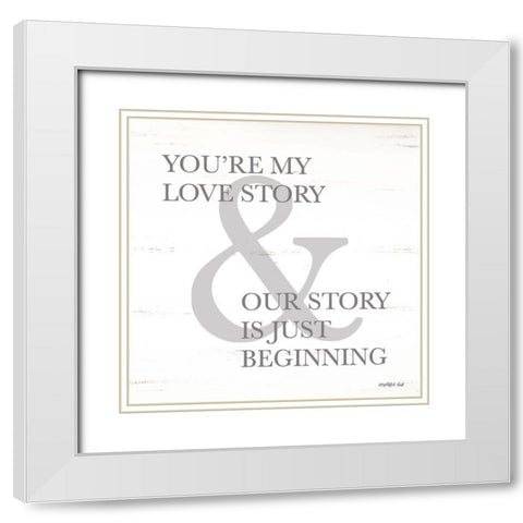 Love Story White Modern Wood Framed Art Print with Double Matting by Imperfect Dust