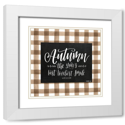 Autumn White Modern Wood Framed Art Print with Double Matting by Imperfect Dust