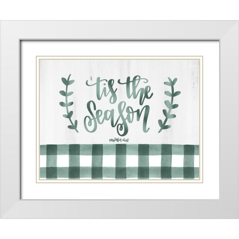 Tis the Season    White Modern Wood Framed Art Print with Double Matting by Imperfect Dust