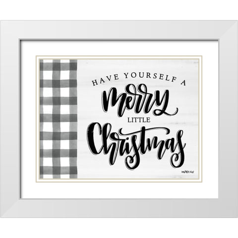 Have Yourself a Merry Little Christmas   White Modern Wood Framed Art Print with Double Matting by Imperfect Dust