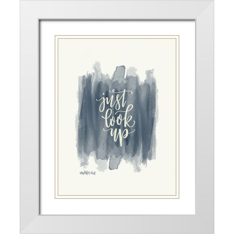 Just Look Up White Modern Wood Framed Art Print with Double Matting by Imperfect Dust