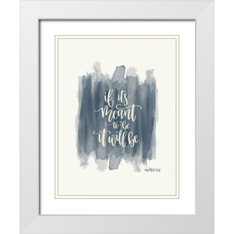 Meant to Be White Modern Wood Framed Art Print with Double Matting by Imperfect Dust