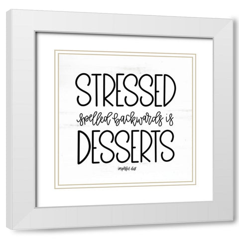 Desserts White Modern Wood Framed Art Print with Double Matting by Imperfect Dust