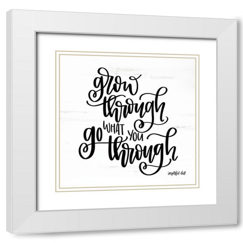 Grow Through White Modern Wood Framed Art Print with Double Matting by Imperfect Dust