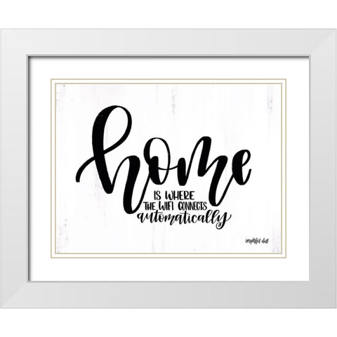 Home White Modern Wood Framed Art Print with Double Matting by Imperfect Dust