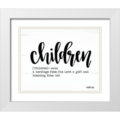 Children White Modern Wood Framed Art Print with Double Matting by Imperfect Dust