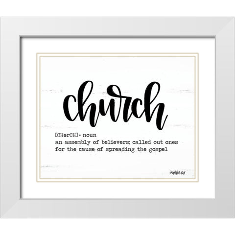 Church White Modern Wood Framed Art Print with Double Matting by Imperfect Dust