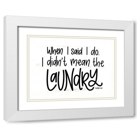 The Laundry White Modern Wood Framed Art Print with Double Matting by Imperfect Dust