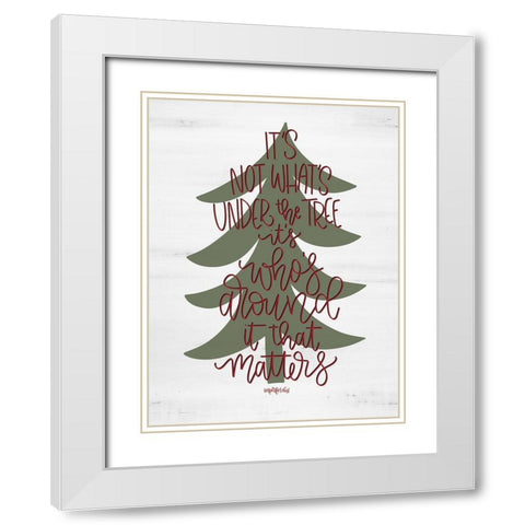 Around the Tree White Modern Wood Framed Art Print with Double Matting by Imperfect Dust