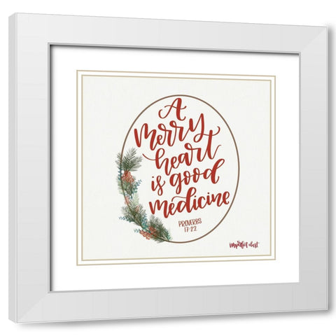 Merry Heart White Modern Wood Framed Art Print with Double Matting by Imperfect Dust