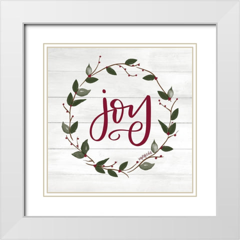 Joy White Modern Wood Framed Art Print with Double Matting by Imperfect Dust