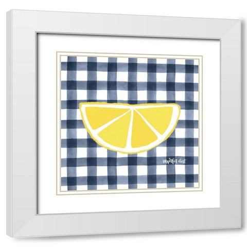 Half Lemon White Modern Wood Framed Art Print with Double Matting by Imperfect Dust